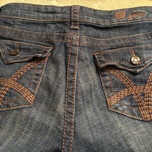 Kut From The Kloth Womens Contrast Stitch Flap Bootcut Jeans Sz 6